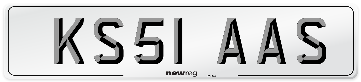 KS51 AAS Number Plate from New Reg